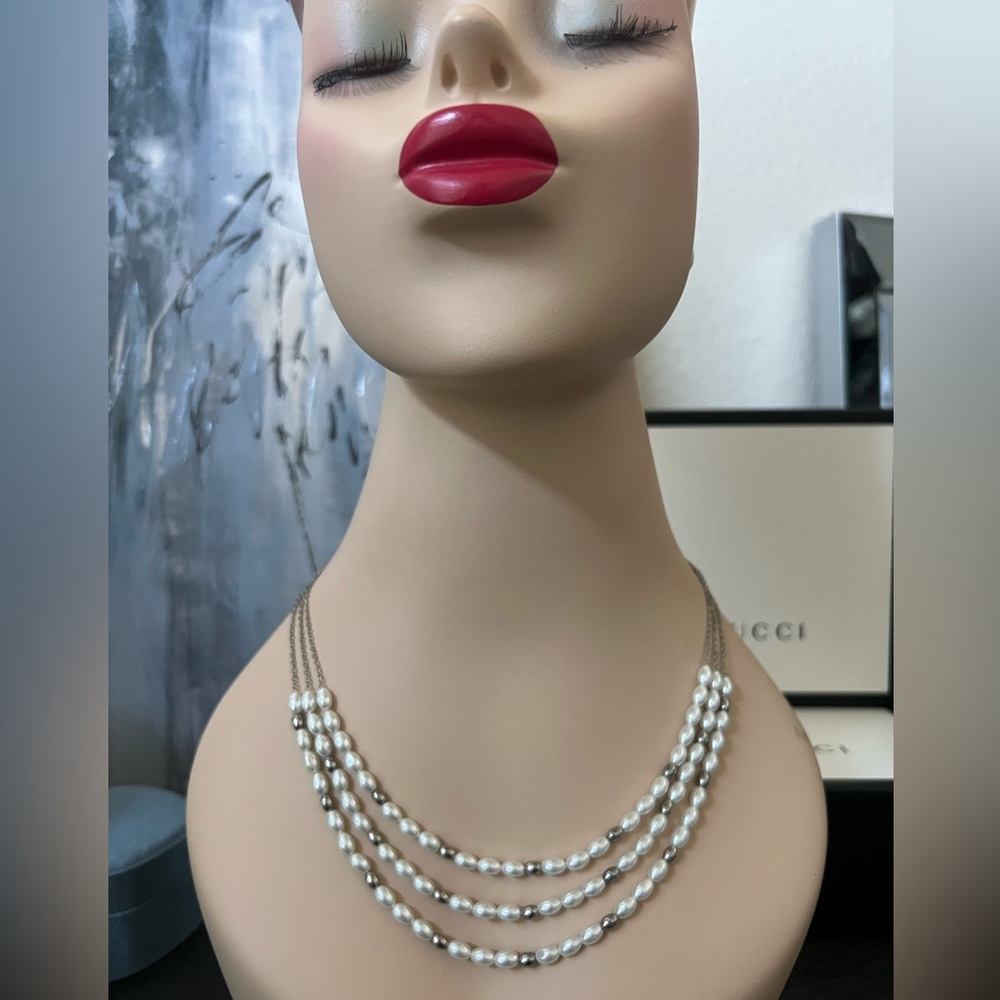 White House Black Market Multi-Strand Faux Pearl Necklace